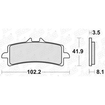 Plaquettes de frein 841 SP SBS