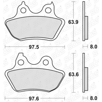 Plaquettes de frein 846 H.LS SBS