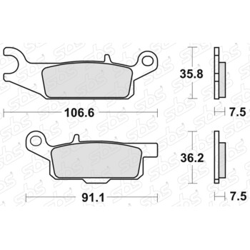 Plaquettes de frein 849 SI SBS
