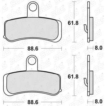 Plaquettes de frein 853 H.HS SBS