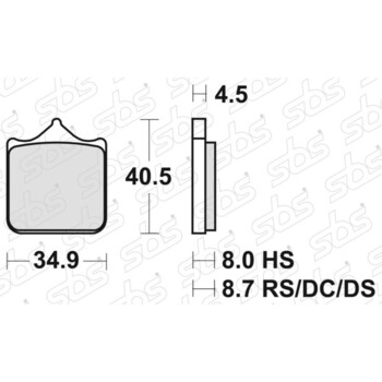 Plaquettes de frein 870 SP SBS