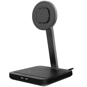 Support bureau Mag Dual Desktop Wireless Charger Quad Lock