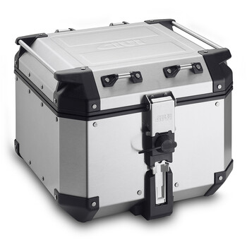 Top Box Moto coffres à Bagages de Moto Coffre arrière pour Moto cyclomoteur  Coque arrière 45L 57L Noir/Argent étanche/argent/45L/argent/57L Decoration