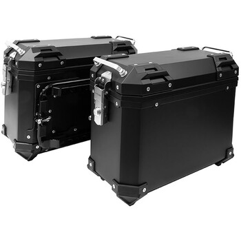 HGTRH Coffre Arriere Moto, Résistant À l'usure Etanche Top Case Moto Blanc,  Kit Fixation Rapide pour Coffre Moto, 58 x 43 x 32 cm - Noir, 52 Litre(s)  pour Moto et Scooter 