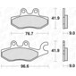 Plaquettes de frein 187 MS
